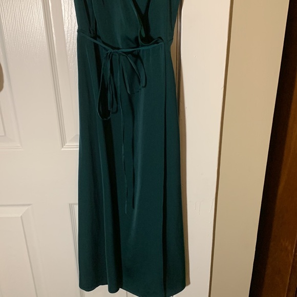 Emerald Green RW & Co Wrap Dress - Picture 2 of 4